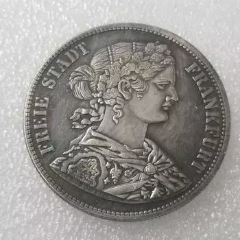 Немецкие памятные коллекционные сувениры 1866 года, серебряные монеты разноцветный