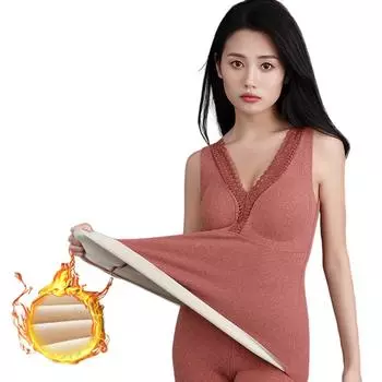 Немецкий бархатный теплый самонагревающийся немецкий бархатный высокоэластичный мягкий облегающий бесшовный женский терможилет с v-образным вырезом XXL чёрный