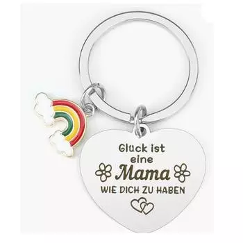 Немецкий брелок Glck ко Дню матери - подвеска из нержавеющей стали с изображением цветущей вишни