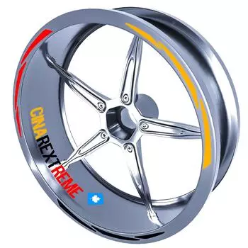 Немецкий дизайн, черный, красный, желтый, Германия, наклейка на обод, лента CinarExtreme