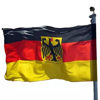 Немецкий флаг Deutschland с металлическими люверсами, флаг с государственным гербом Германии, полиэстер, подвесной флаг с государственным гербом Германии 90 x 150cm