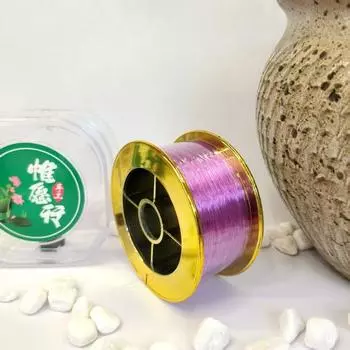 Немецкий круглый браслет-шнурок из филамента, носить, браслет из хрустальных бусин, специальный шнурок для ношения, бусины Будды, специальная веревка для бусин, износостойкий 0.5 light purple crystal elastic line 100 m