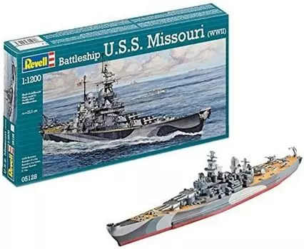Немецкий линкор «Миссури» Revell, Вторая мировая война, 05128, пластиковая модель 1/1200 USS