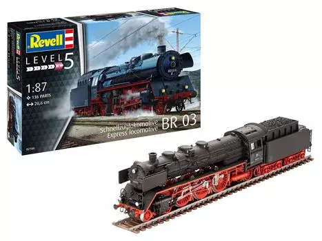 Немецкий локомотив Revell R03 типа Witte дымовая пластина пластиковая модель 02166 (Revell) 1/87
