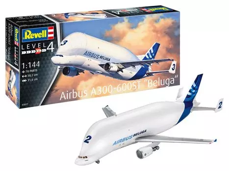 Немецкий Revell Airbus Beluga Пластиковая модель 03817 (Revell) 1/144 А300-600СТ