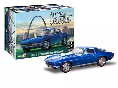 Немецкий Revell Американский Revell 67 Corvette Coupe Пластик Модель 14517 Цвет литья (Revell) 1/25