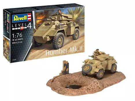 Немецкий Revell Британская армия Бронеавтомобиль Humber Пластиковая модель 03289 1/76 Mk.II