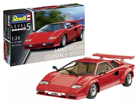 Немецкий Revell Lamborghini Countach LP500S Пластиковая модель Сборочный комплект 07730 1/24 (Машина)