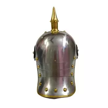 Немецкий шлем Pickelhaube Имперский прусский шлем Шипастый шлем WW1 Бронежилет Носимая офицерская каска