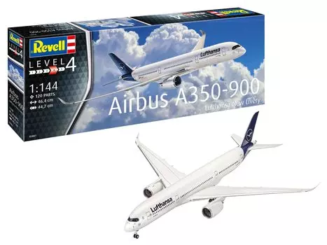 Немецкий уровень Airbus Lufthansa Новая ливрея Пластиковая модель 03881 1/144 A350-900