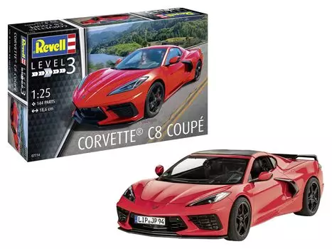 Немецкий уровень Corvette Stingray C8 Coupe Пластиковая модель 07714 1/25