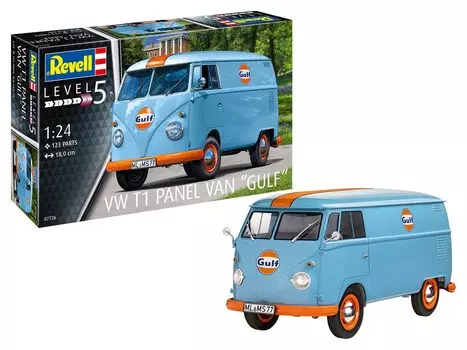 Немецкий уровень VW T1 Панельный фургон Пластиковая модель 07726 1/24 (залив)