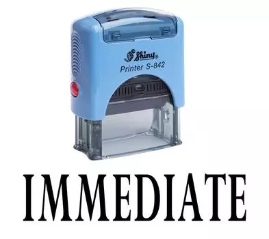 НЕМЕДЛЕННАЯ самоклеящаяся резиновая печать на заказ блестящая офисная стационарная печать Impression Area 14 mm x 38 mm чёрный