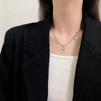 Немедленно богатая цепочка для свитера, аксессуары, нишевое дизайнерское ожерелье, женская новая подвеска-цепочка на ключицу в стиле хип-хоп, женская