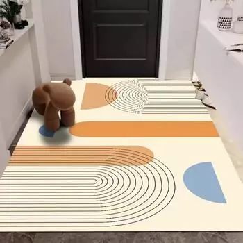 Немоющийся кожаный коврик для пола Новый усовершенствованный дверной коврик Коврик из ПВХ можно чистить и резать Грязеотталкивающий ковер 80*100cm