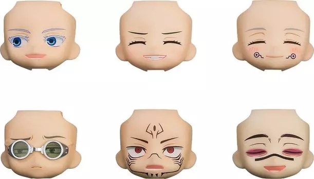 Nendoroid More Jujutsu Kaisen Сменное лицо Jujutsu Kaisen 02 Раскрашенная пластиковая торговая фигурка Коробка из 6 шт.