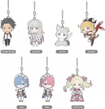 Nendoroid Plus Life in Another Trading Rubber Straps Коробка из 7 штук ReZERO -Starting World-