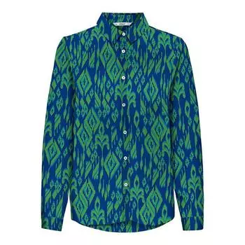 Необычная блузка с принтом ТОЛЬКО для женщин 36 синий