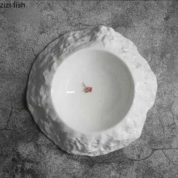 Необычная керамическая обеденная тарелка Тарелка для стейка в стиле вестерн Десертная тарелка Фруктовые тарелки Салатница Суповая тарелка Тарелки для завтрака Поднос для закусок