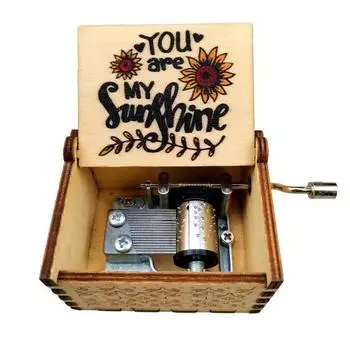 Необычная музыкальная шкатулка с механическим механизмом и гладкой ручкой, декоративная A