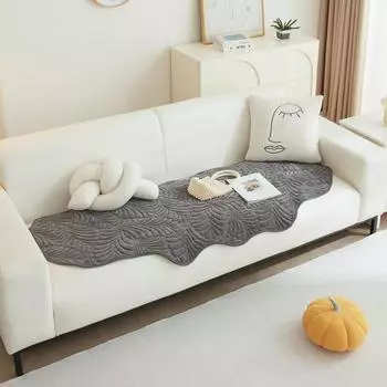 Необычная подушка для дивана из синели неправильной формы, универсальный нескользящий чехол для дивана Four Seasons, тканевый чехол 70*70cm