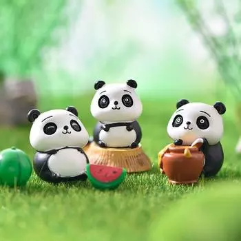 Необычная статуя панды, компактная, изысканная отливка A