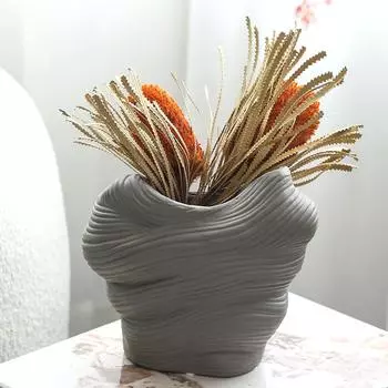 Необычная витая ваза в стиле ваби-саби, скандинавская модель комнаты, цветочная композиция для гостевого дома, аксессуары для стойки регистрации отеля, комбинированное украшение