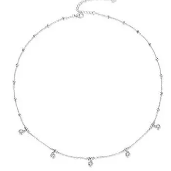 Необычное 3 мм безупречное ожерелье из муассанита круглой огранки для женщин, простой кулон из стерлингового серебра 925 пробы с драгоценным камнем, свадебные украшения