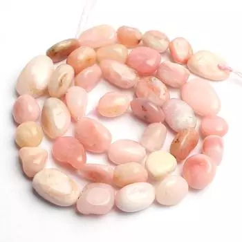 Необычные бусины из натурального розового опала 8-10 мм для изготовления ювелирных изделий, браслетов своими руками, 15 дюймов 8-10mm