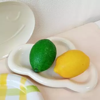 Необычные десертные тарелки Ins Style Милые тарелки в виде облаков Фруктовые тарелки Настольные тарелки для хранения Витрины Аксессуары Реквизит для фотосъемки About 23.5x16cm