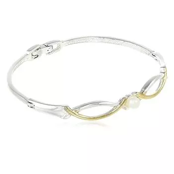 Необычные дизайнерские женские браслеты Estele с золотым и родиевым покрытием