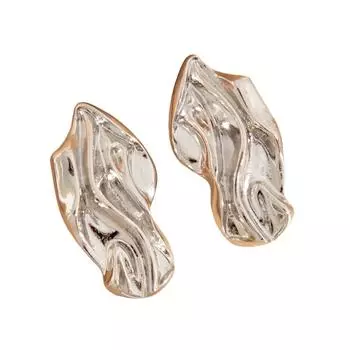 Необычные геометрические серьги-пусеты из сплава, прочные и удобные для молодых женщин, ищущих модные аксессуары T4 разноцветный