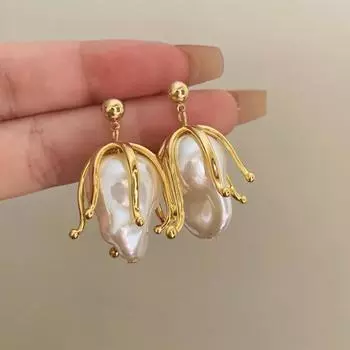 Необычные металлические серьги-подвески с цветами, персонализированные модные серьги-гвоздики, женские дорожные свадебные аксессуары для девочек золотой