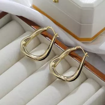 Необычные серьги-капли цвета эмали, высококачественные пряжки для ушей, серьги, серьги с преувеличенной индивидуальностью, женские 14k