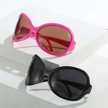 Необычные солнцезащитные очки в стиле хип-хоп, уникальные солнцезащитные очки большого размера Y2k для женщин и мужчин, крутые спортивные солнцезащитные очки, винтажные очки в готическом стиле прозрачный