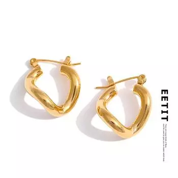 Необычные женские серьги Eetit из нержавеющей стали с геометрическим рисунком