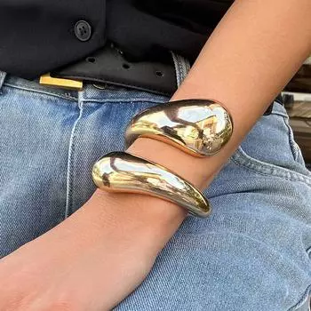 Необычный хип-хоп каплевидный весенний браслет для женщин изысканные металлические браслеты-манжеты элегантные аксессуары для рук подарок на вечеринку