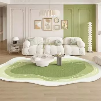 Необычный ковер для гостиной, прикроватный коврик, зеленый, симпатичный, фигурный, мягкий, пушистый ковер, ковры для украшения дома, Alfombra De Saln 50x80cm