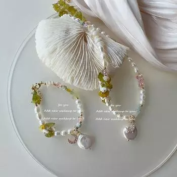 Необычный необработанный камень, ветер, луна, зубы, весенний браслет с микроинкрустацией, ожерелье в форме сердца для девочек, ручное плетение с закрытыми глазами 16cm