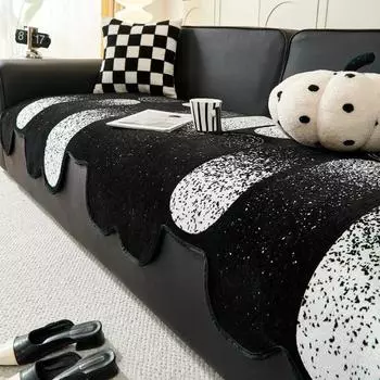 Необычный роскошный чехол на диван из шенилла, универсальное нескользящее полотенце для дивана, скандинавские цветы, подушка для дивана для гостиной, современный дом 90x70cm