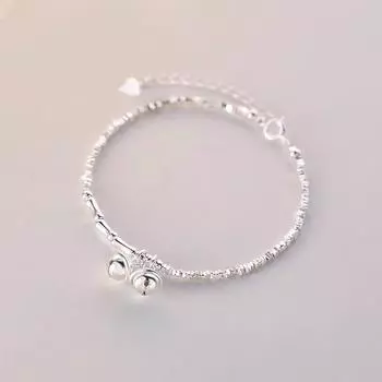 Необычный сломанный серебряный браслет, маленький серебряный браслет-колокольчик, новый женский сломанный серебряный браслет, универсальный браслет на каждый день Adjustable size