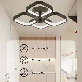 Необычный светильник, черная панель, скрытый монтаж, скандинавский металлический квадратный потолочный светильник, для спальни, гардеробной, декоративный светодиодный потолочный светильник