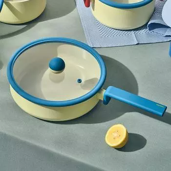 NEOFLAM DANISH Индукционная сковорода-вок (20см) со стеклянной крышкой можно мыть в посудомоечной машине и духовке, не содержит PFOA