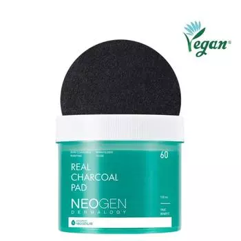 [Neogen Dermalogy] Real Charcoal Pad 150 мл / 60 подушечек