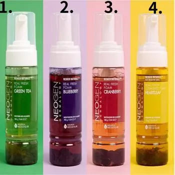 NEOGEN Dermalogy Real Fresh Foam Зеленый чай/Черника/Клюква/Сердцевидная мята 160 г 3.Cranberry