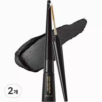 NEOGEN Тушь для ресниц Extra Volume Curl Metal Mascara 4 мл, 01 Черный, 2 шт.