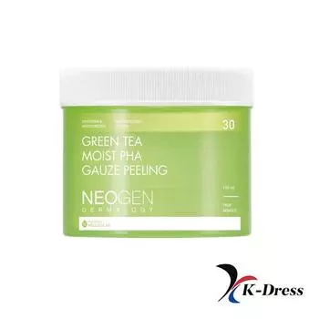 NEOGEN Green Tea Moist PHA марлевые подушечки для пилинга (30 подушечек) 1 PCS