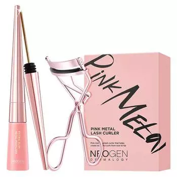 NEOGEN Набор металлических щипцов для завивки ресниц Extra Slim Metal Maxi Mascara Black & Pink, черный, 1 комплект