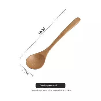 Неокрашенная деревянная ложка Инновационный японский стиль Нетоксичный универсальный кухонный инструмент Прочная модная неокрашенная ложка Кухонная ложка