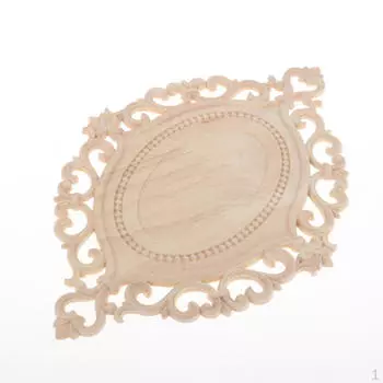 Неокрашенная деревянная резная угловая аппликация для мебели, скрапбукинг, 28х20см